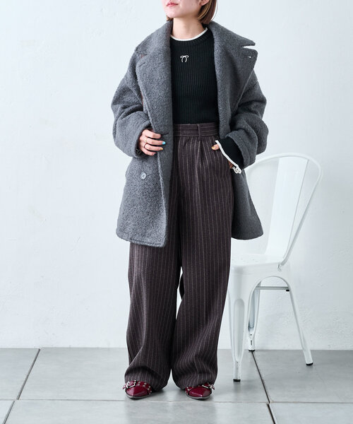 w closet(ダブルクローゼット)の「リボン刺繍リブニット(ニット/セーター・レディース・ブルー/オフホワイト/ブラック/ホワイト系その他・FREE)」の21枚目の写真