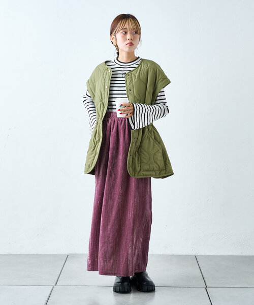 w closet(ダブルクローゼット)の「リボン刺繍リブニット(ニット/セーター・レディース・ブルー/オフホワイト/ブラック/ホワイト系その他・FREE)」の7枚目の写真