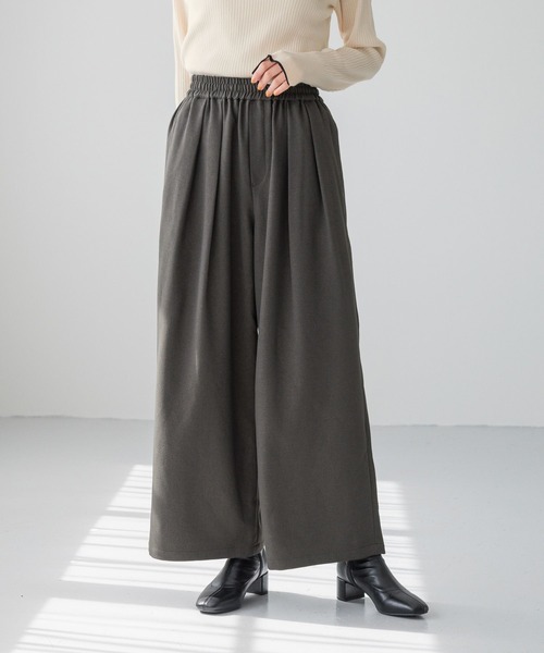 LOWRYS FARM（ローリーズファーム）の「ウールチョウイージーパンツ　144105（スラックス・レディース・ブラウン/ブラック/グレー・MEDIUM/LARGE）」の2枚目の写真