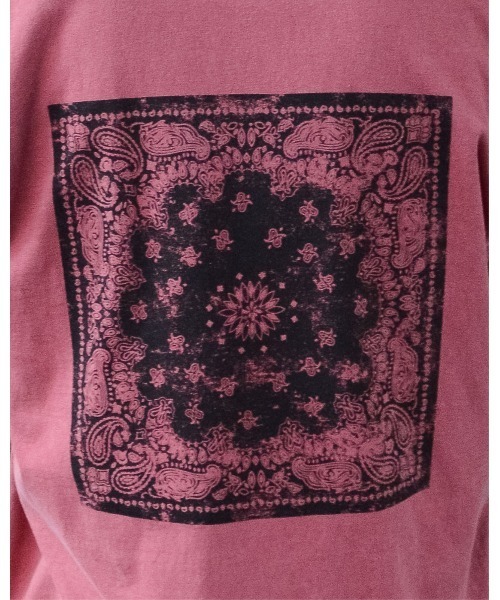 MODISH GAZE(モディシュガゼ)の「【MODISH GAZE】ピグメント加工バンダナプリントロンT(CP)(Tシャツ/カットソー・メンズ・オフホワイト/バーガンディー/ブラック/カーキ・MEDIUM/LARGE)」の8枚目の写真