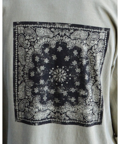 MODISH GAZE(モディシュガゼ)の「【MODISH GAZE】ピグメント加工バンダナプリントロンT(CP)(Tシャツ/カットソー・メンズ・オフホワイト/バーガンディー/ブラック/カーキ・MEDIUM/LARGE)」の10枚目の写真
