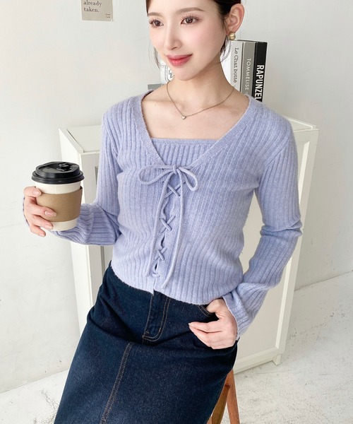 elise(エリーズ)/ビジューボタンニットアンサンブル elise(エリーズ)/ビジューボタンニットアンサンブル elise