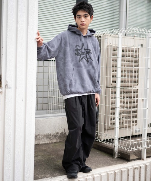 WEGO（ウィゴー）の「WEGO/スノーダイグラフィックビッグパーカー（パーカー・メンズ・ブラック/グレー/ベージュ・FREE）」の5枚目の写真