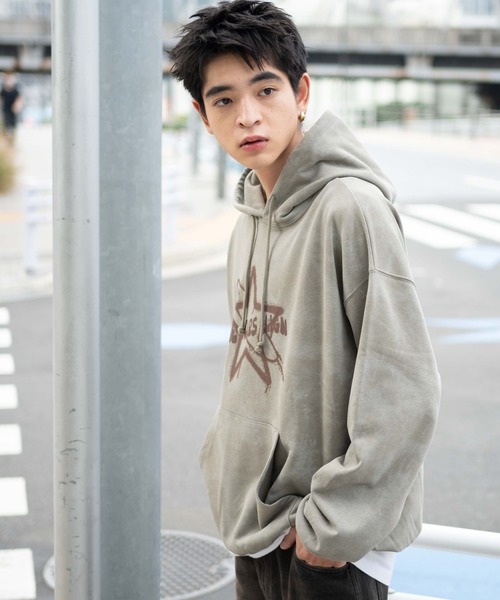 セール】WEGO/スノーダイグラフィックビッグパーカー（パーカー