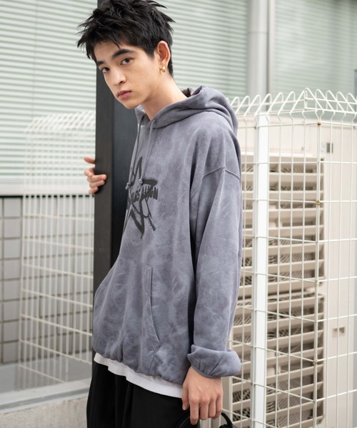 WEGO（ウィゴー）の「WEGO/スノーダイグラフィックビッグパーカー（パーカー・メンズ・ブラック/グレー/ベージュ・FREE）」の12枚目の写真