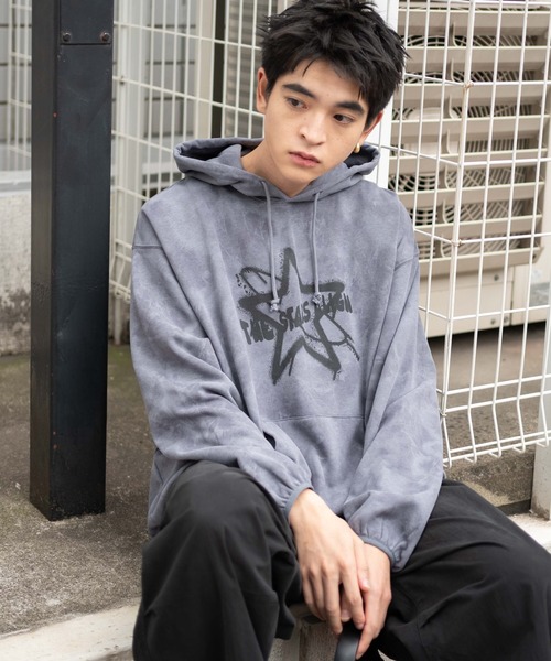 WEGO（ウィゴー）の「WEGO/スノーダイグラフィックビッグパーカー（パーカー・メンズ・ブラック/グレー/ベージュ・FREE）」の13枚目の写真