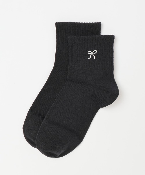 ②【生産終了/早い者勝ち】バーバリー メンズ ワンポイント 黒 ソックス 靴下 ワンポイントショート丈ソックス（ソックス/靴下）｜Honeys