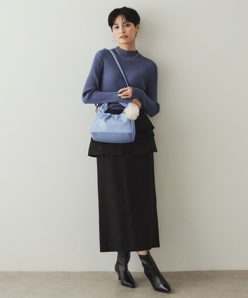 OPAQUE.CLIP（オペークドットクリップ）の「◆【2WAY】チュールチャーム付きミニショルダーバッグ（ショルダーバッグ・レディース・ブルー/シルバー/ブラック・00）」の7枚目の写真