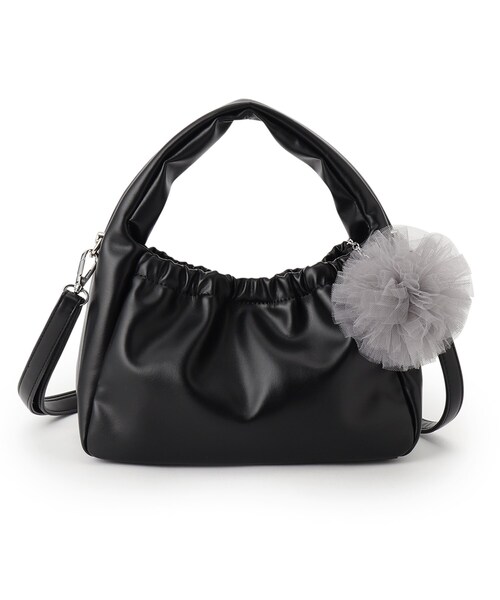 OPAQUE.CLIP（オペークドットクリップ）の「◆【2WAY】チュールチャーム付きミニショルダーバッグ（ショルダーバッグ・レディース・ブルー/シルバー/ブラック・00）」の10枚目の写真