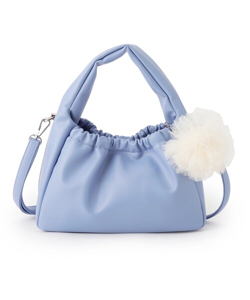 OPAQUE.CLIP（オペークドットクリップ）の「◆【2WAY】チュールチャーム付きミニショルダーバッグ（ショルダーバッグ・レディース・ブルー/シルバー/ブラック・00）」の11枚目の写真