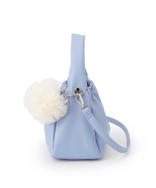 OPAQUE.CLIP（オペークドットクリップ）の「◆【2WAY】チュールチャーム付きミニショルダーバッグ（ショルダーバッグ・レディース・ブルー/シルバー/ブラック・00）」の12枚目の写真