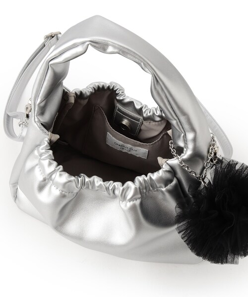 OPAQUE.CLIP（オペークドットクリップ）の「◆【2WAY】チュールチャーム付きミニショルダーバッグ（ショルダーバッグ・レディース・ブルー/シルバー/ブラック・00）」の15枚目の写真