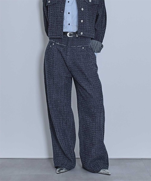 miette（ミエット）の「スクラッチ切り替えデニムパンツ（デニムパンツ・レディース・ブラック/インディゴブルー/ブルー・FREE）」の3枚目の写真