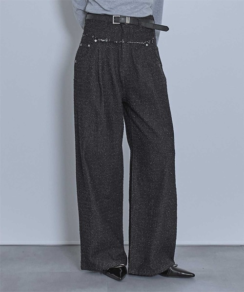 miette（ミエット）の「スクラッチ切り替えデニムパンツ（デニムパンツ・レディース・ブラック/インディゴブルー/ブルー・FREE）」の2枚目の写真