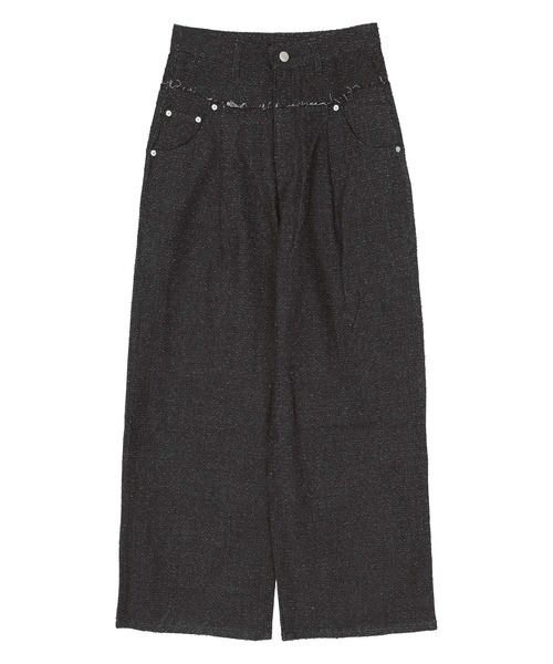 miette（ミエット）の「スクラッチ切り替えデニムパンツ（デニムパンツ・レディース・ブラック/インディゴブルー/ブルー・FREE）」の21枚目の写真