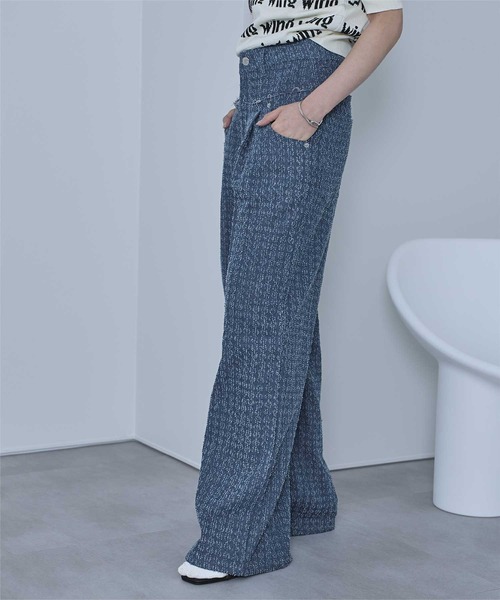 miette（ミエット）の「スクラッチ切り替えデニムパンツ（デニムパンツ・レディース・ブラック/インディゴブルー/ブルー・FREE）」の14枚目の写真