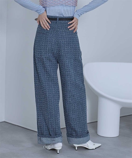 miette（ミエット）の「スクラッチ切り替えデニムパンツ（デニムパンツ・レディース・ブラック/インディゴブルー/ブルー・FREE）」の16枚目の写真