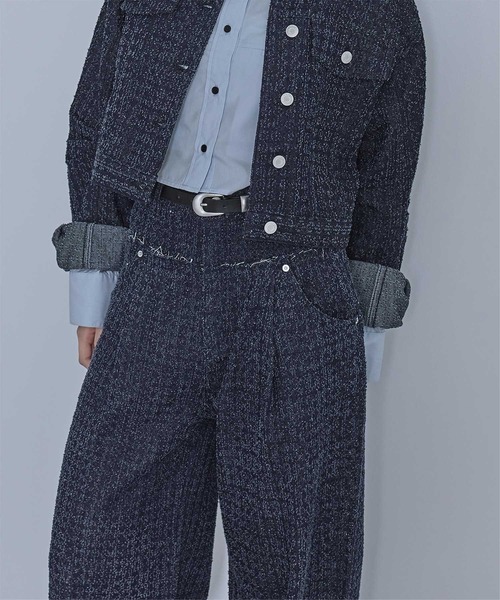 miette（ミエット）の「スクラッチ切り替えデニムパンツ（デニムパンツ・レディース・ブラック/インディゴブルー/ブルー・FREE）」の10枚目の写真