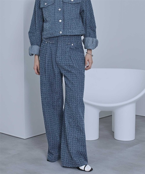 miette（ミエット）の「スクラッチ切り替えデニムパンツ（デニムパンツ・レディース・ブラック/インディゴブルー/ブルー・FREE）」の20枚目の写真