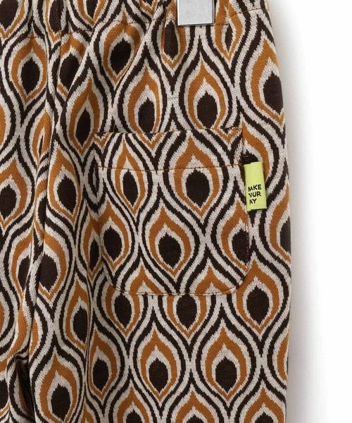 MAKE YOUR DAY（メイクユアデイ）の「ジャガードフレアパンツ■80～140cm（スウェットパンツ・キッズ・ネイビー/オレンジ/ブラウン/ライム・80/90/100/110/140/120/130）」の14枚目の写真