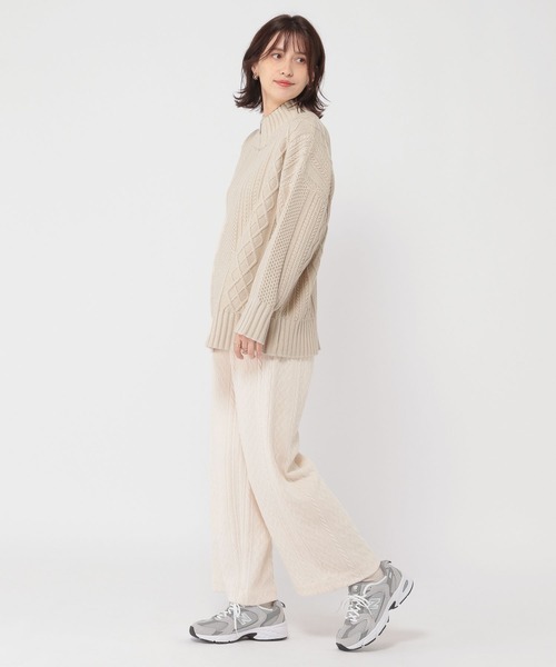 studio CLIP（スタディオクリップ）の「【マシンウォッシャブル】7ゲージハーフジップケーブルプルオーバー（ニット/セーター・レディース・アイボリー/ブルー/レッド・FREE）」の7枚目の写真