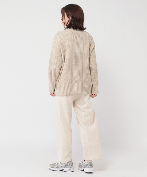 studio CLIP（スタディオクリップ）の「【マシンウォッシャブル】7ゲージハーフジップケーブルプルオーバー（ニット/セーター・レディース・アイボリー/ブルー/レッド・FREE）」の8枚目の写真