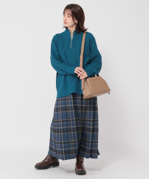 studio CLIP（スタディオクリップ）の「【マシンウォッシャブル】7ゲージハーフジップケーブルプルオーバー（ニット/セーター・レディース・アイボリー/ブルー/レッド・FREE）」の10枚目の写真