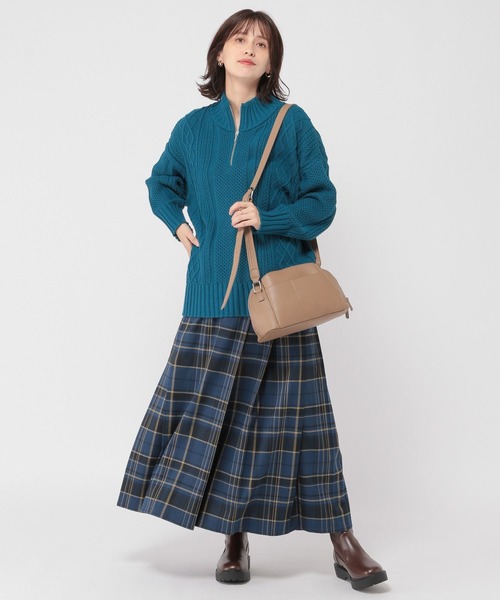 studio CLIP（スタディオクリップ）の「【マシンウォッシャブル】7ゲージハーフジップケーブルプルオーバー（ニット/セーター・レディース・アイボリー/ブルー/レッド・FREE）」の11枚目の写真