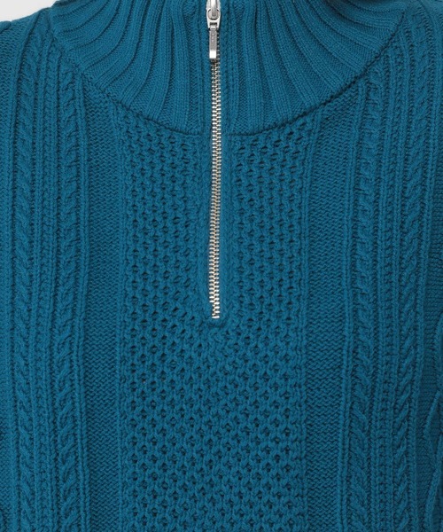 studio CLIP（スタディオクリップ）の「【マシンウォッシャブル】7ゲージハーフジップケーブルプルオーバー（ニット/セーター・レディース・アイボリー/ブルー/レッド・FREE）」の22枚目の写真