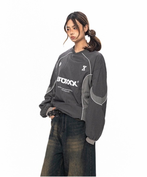 lilful（リルフル）の「ナイロンゲームプルオーバーシャツ（スウェット・レディース・カーキ/グレー・F）」の11枚目の写真