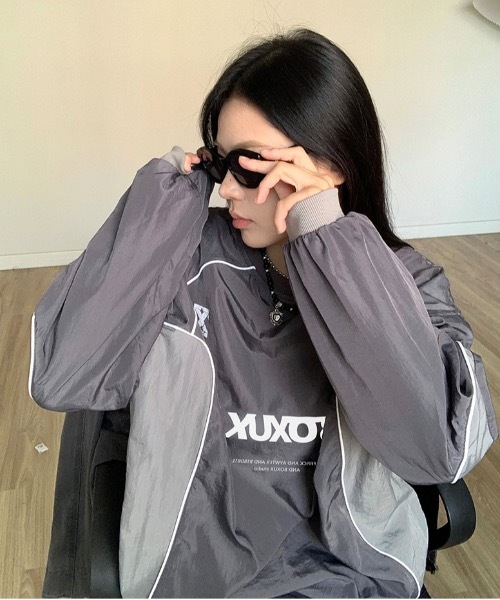 lilful（リルフル）の「ナイロンゲームプルオーバーシャツ（スウェット・レディース・カーキ/グレー・F）」の13枚目の写真