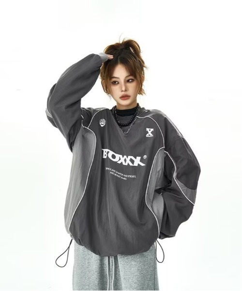 lilful（リルフル）の「ナイロンゲームプルオーバーシャツ（スウェット・レディース・カーキ/グレー・F）」の10枚目の写真