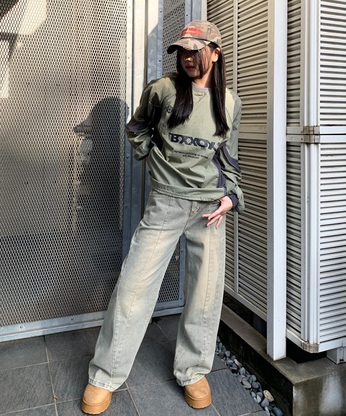 lilful（リルフル）の「ナイロンゲームプルオーバーシャツ（スウェット・レディース・カーキ/グレー・F）」の20枚目の写真