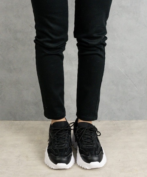 Fabby fabby（ファビィーファビィー）の「メッシュボリュームソールスニーカー（スニーカー・レディース・ブラック/ホワイト・SMALL/MEDIUM/LARGE）」の14枚目の写真