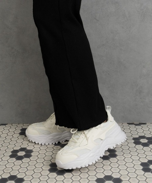 Fabby fabby（ファビィーファビィー）の「メッシュボリュームソールスニーカー（スニーカー・レディース・ブラック/ホワイト・SMALL/MEDIUM/LARGE）」の10枚目の写真