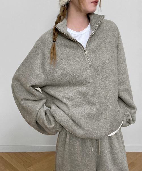 [MADE] ルニックSET - ハーフジップアップスウェット（スウェット）｜BLACKUP（ブラックアップ）