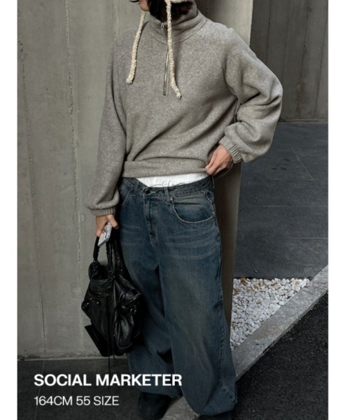 [MADE] ルニックSET - ハーフジップアップスウェット（スウェット）｜BLACKUP（ブラックアップ）