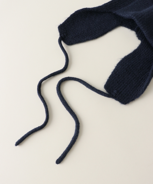 SLOBE IENA（スローブイエナ）の「SLOBE フライトニットキャップ（ニットキャップ/ビーニー・レディース・ベージュ/ネイビー・FREE）」の10枚目の写真