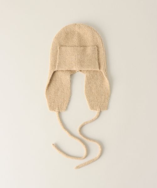 SLOBE IENA（スローブイエナ）の「SLOBE フライトニットキャップ（ニットキャップ/ビーニー・レディース・ベージュ/ネイビー・FREE）」の13枚目の写真