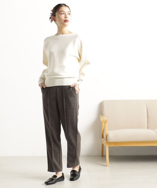 FOUND GOOD（ファウンドグッド）の「ウールライクテーパードP（その他パンツ・レディース・グレー系8/グリーン系8/グレー系/アイボリー・L/M/S）」の5枚目の写真