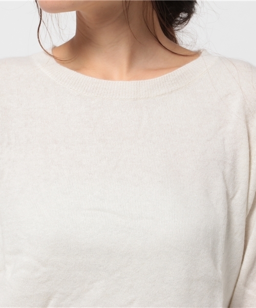 OUTLET（アウトレット）の「【DouDou】ラウンドネックP/O（ニット/セーター・レディース・オフホワイト・MEDIUM）」の5枚目の写真