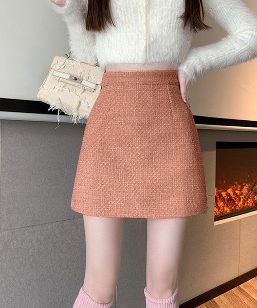 IRADOWL(アイラドール)の「ツイード柄台形ミニスカート(スカート・レディース・アイボリー/ブラック/ピンク・LARGE/MEDIUM/SMALL)」の20枚目の写真