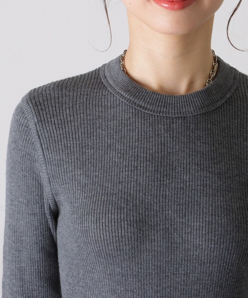 bicolor ribbed tight knit tops /バイカラー リブ ニット トップス