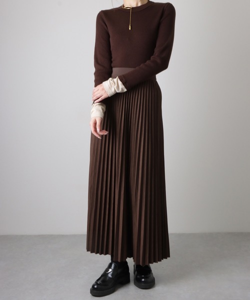 bicolor ribbed tight knit tops /バイカラー リブ ニット トップス