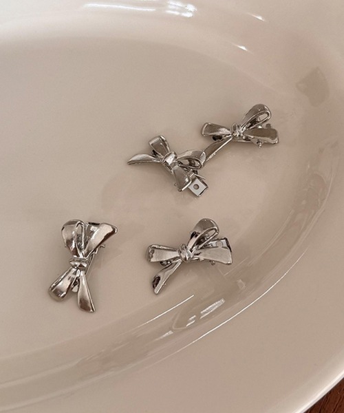 almo（アルモ）の「リボンヘアミニクリップピン/ヘアピン ペア(RO)（ヘアピン・メンズ・シルバー/ゴールド・FREE）」の4枚目の写真