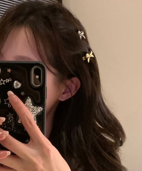 almo（アルモ）の「リボンヘアミニクリップピン/ヘアピン ペア(RO)（ヘアピン・メンズ・シルバー/ゴールド・FREE）」の5枚目の写真