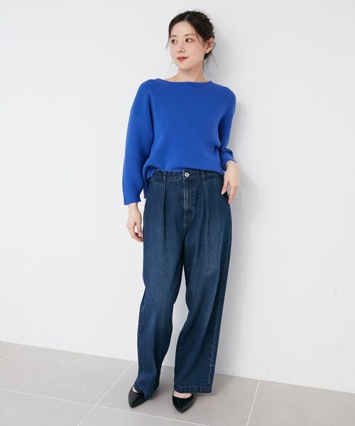 le.coeur blanc（ルクールブラン）の「タックワイドデニム（デニムパンツ・レディース・ブルー/サックスブルー・36/38）」の22枚目の写真