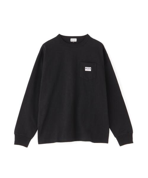 Schott(ショット)の「Schott/ショット/LS WORK LABEL POCKET T-SHIRT/ワークラベル ポケット ロンT(Tシャツ/カットソー・メンズ・ブラック/ホワイト・XL/L/M/2XL/S)」の2枚目の写真