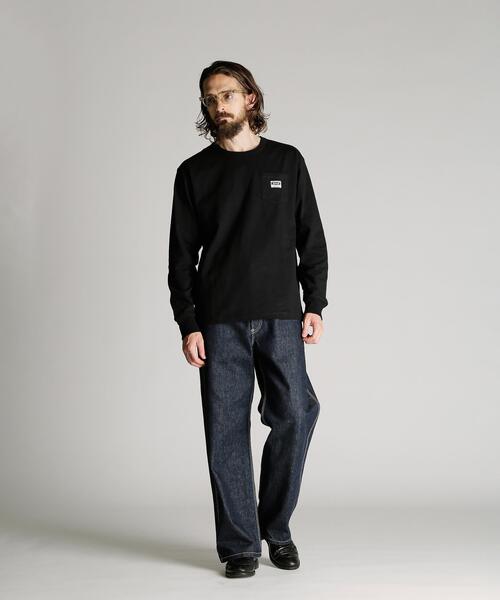 Schott(ショット)の「Schott/ショット/LS WORK LABEL POCKET T-SHIRT/ワークラベル ポケット ロンT(Tシャツ/カットソー・メンズ・ブラック/ホワイト・XL/L/M/2XL/S)」の6枚目の写真