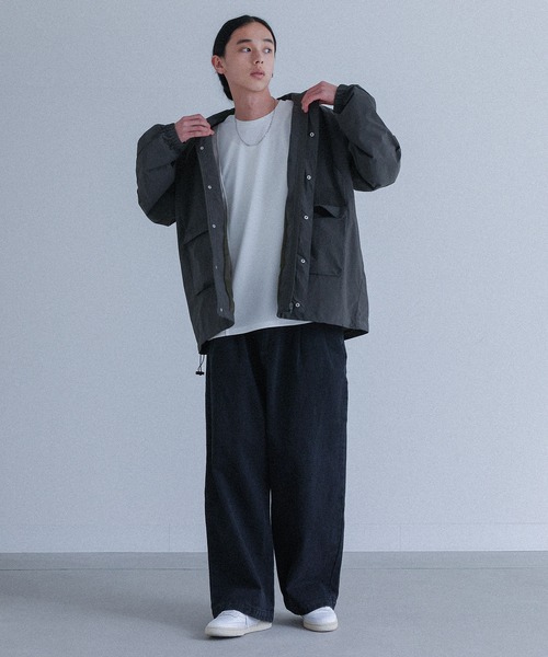MDR(エムディアール)の「ポンチスウェード切替ロンT(Tシャツ/カットソー・メンズ・オフホワイト/ブラック・M/L)」の6枚目の写真